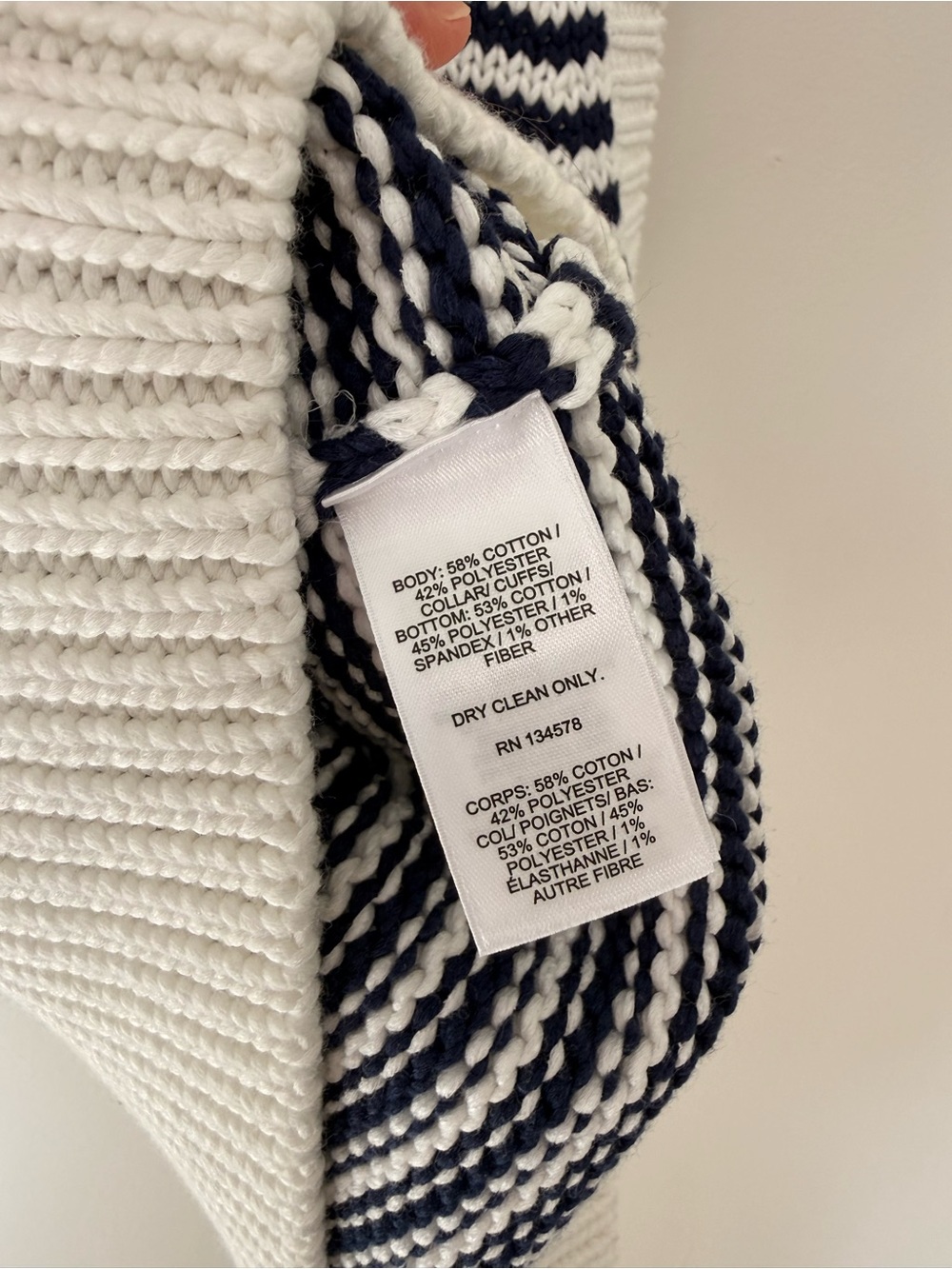Vineyard Vines Striped Knit Sleeveless Top - White & Navy Size Xs - Picture 3 of 5
